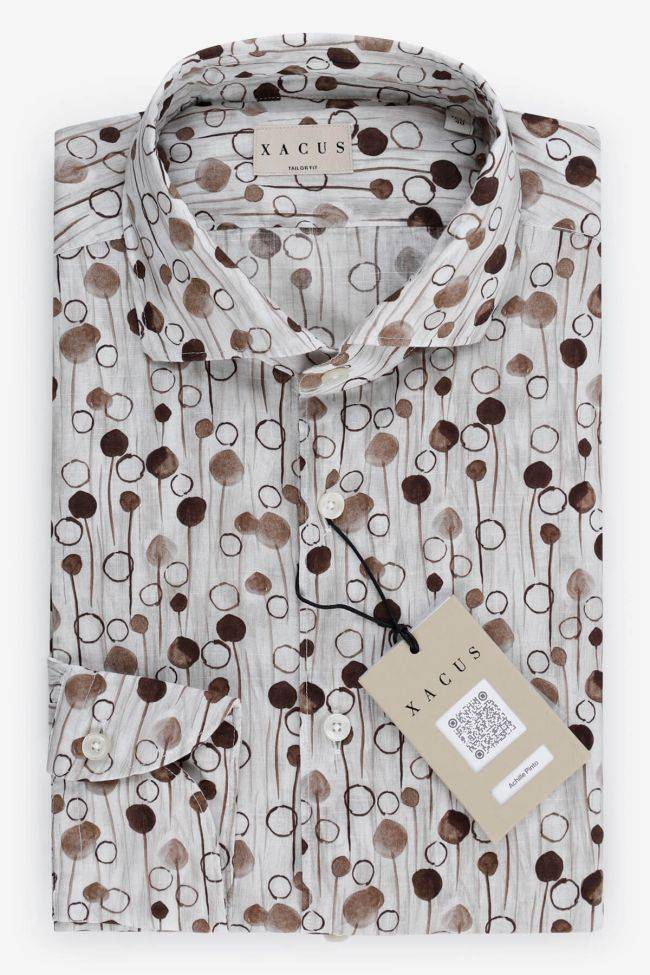 xacus Hemd Herren Xacus Regular Muster 100% Baumwolle gewaschen kragen Französisch Lange Ärmel