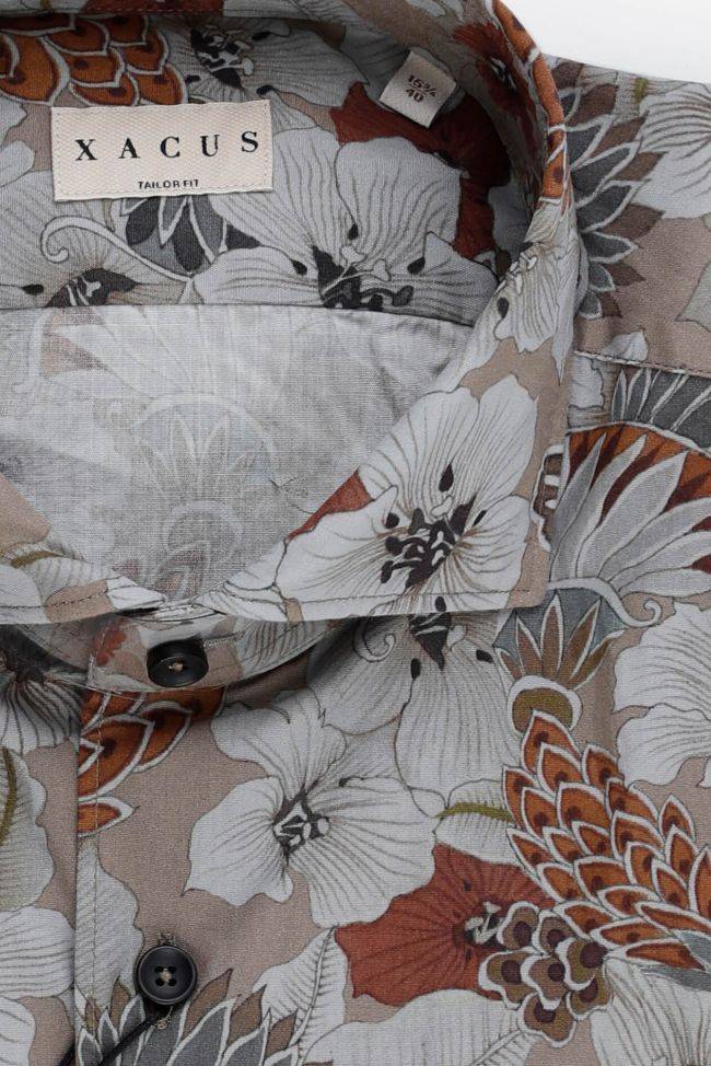 Xacus Hemd Herren Xacus Regular Muster 100% Baumwolle Gewaschen Kragen Französisch Lange Ärmel