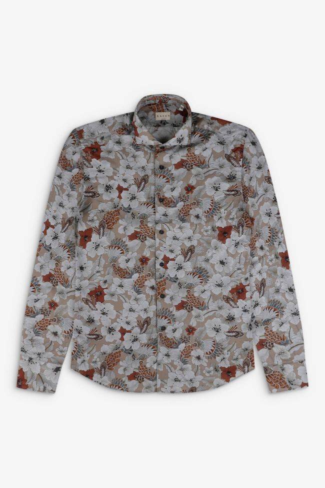 Xacus Hemd Herren Xacus Regular Muster 100% Baumwolle Gewaschen Kragen Französisch Lange Ärmel