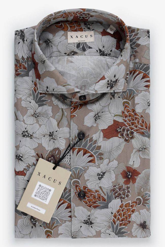 xacus Hemd Herren Xacus Regular Muster 100% Baumwolle gewaschen kragen Französisch Lange Ärmel