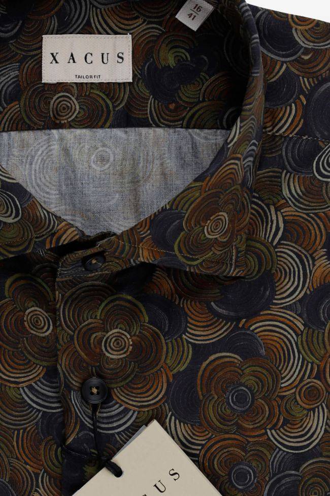 Xacus Hemd Herren Xacus Regular Muster 100% Baumwolle Gewaschen Kragen Französisch Lange Ärmel