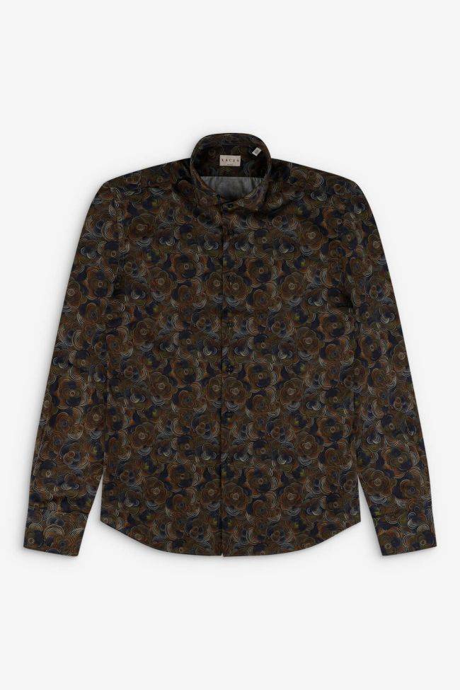 Xacus Hemd Herren Xacus Regular Muster 100% Baumwolle Gewaschen Kragen Französisch Lange Ärmel