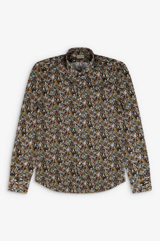 Xacus Hemd Herren Xacus Regular Muster 100% Baumwolle Gewaschen Kragen Italienisch Lange Ärmel