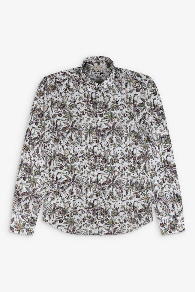 Xacus Hemd Herren Xacus Regular Muster 100% Baumwolle Gewaschen Kragen Italienisch Lange Ärmel