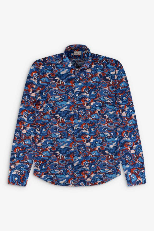 Xacus Hemd Herren Xacus Regular Muster 100% Baumwolle Gewaschen Kragen Französisch Lange Ärmel