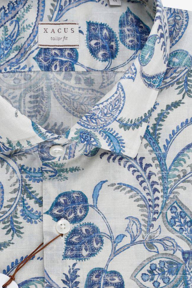 Xacus Hemd Herren Xacus Regular Muster 100% Baumwolle Gewaschen Kragen Französisch Lange Ärmel