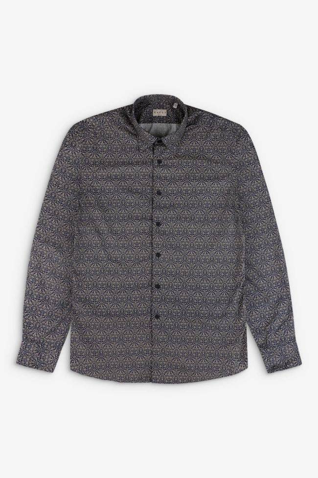 Xacus Hemd Herren Xacus Regular Muster 100% Baumwolle Gewaschen Kragen Italienisch Lange Ärmel