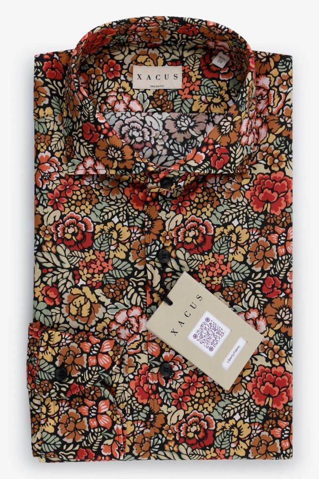 xacus Hemd Herren Xacus Regular Muster 100% Baumwolle gewaschen kragen Französisch Lange Ärmel