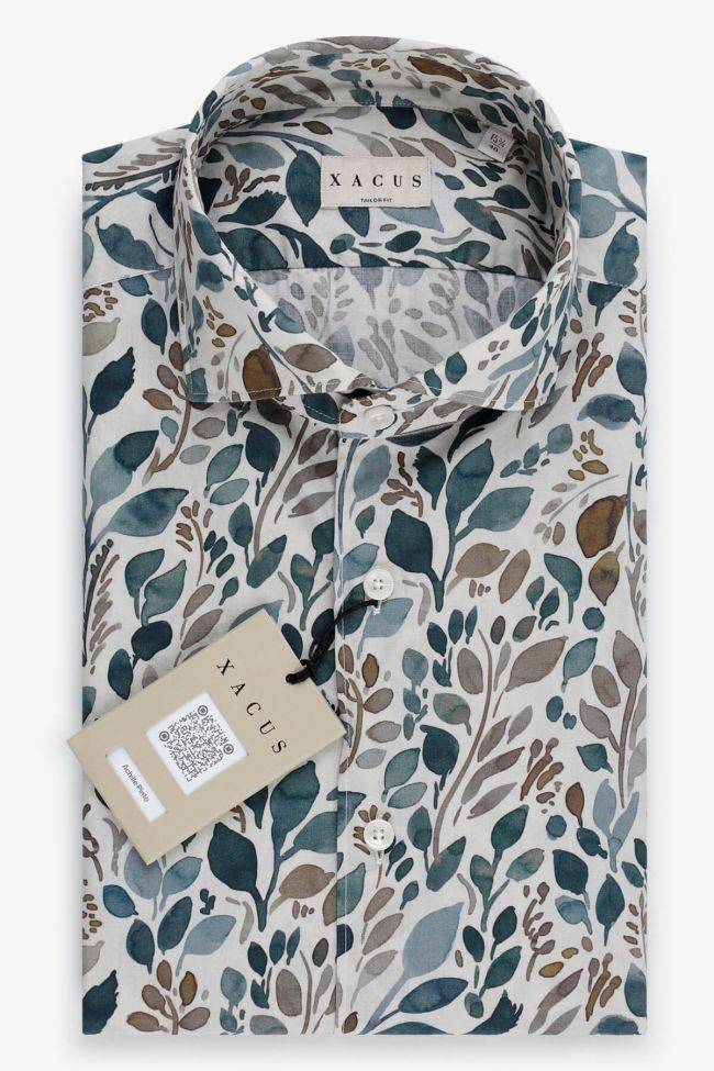 Xacus Hemd Herren Xacus Regular Muster 100% Baumwolle Gewaschen Kragen Französisch Lange Ärmel