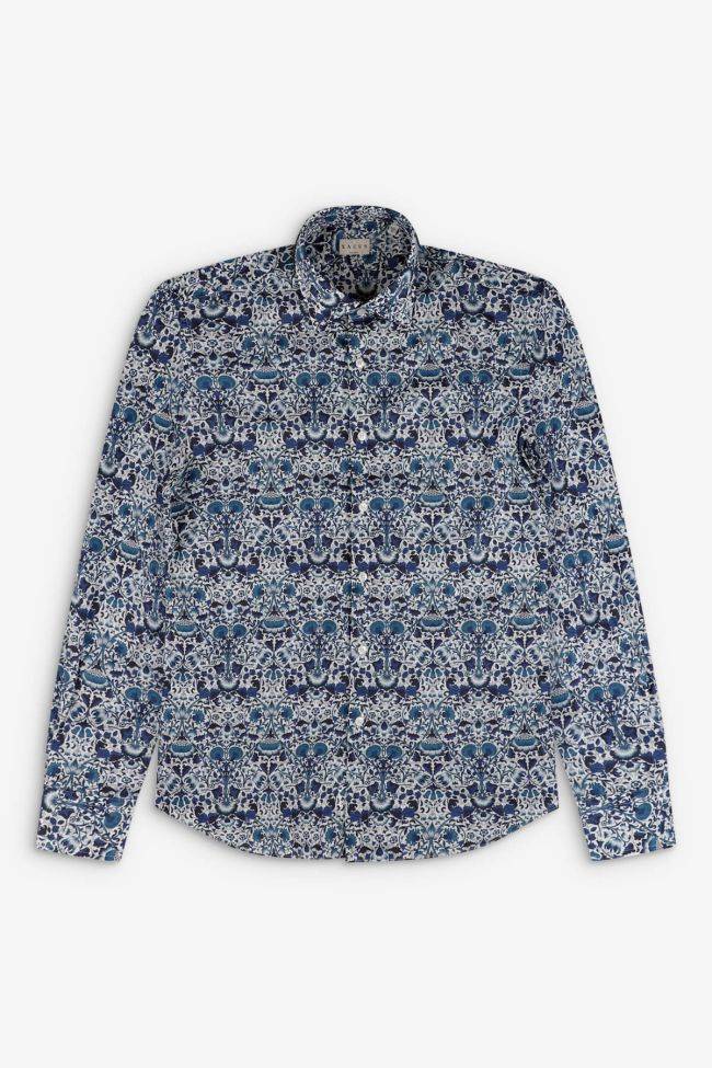 Xacus Hemd Herren Xacus Regular Muster 100% Baumwolle Gewaschen Kragen Italienisch Lange Ärmel