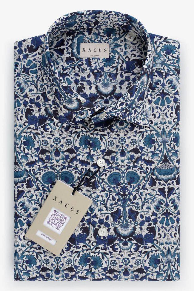 xacus Hemd Herren Xacus Regular Muster 100% Baumwolle gewaschen kragen Italienisch Lange Ärmel
