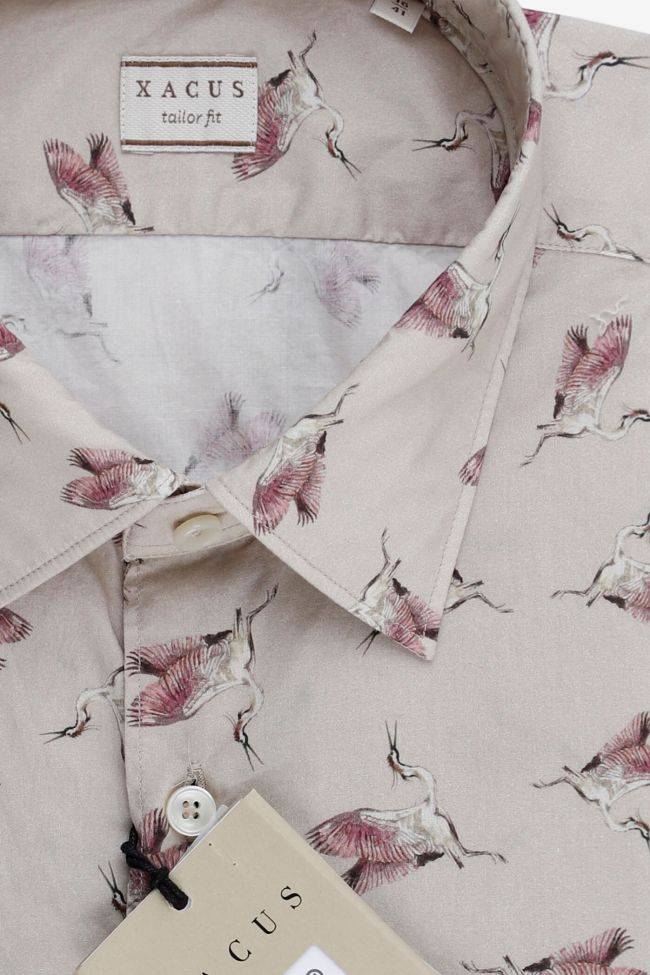 Xacus Hemd Herren Xacus Regular Muster 100% Baumwolle Gewaschen Kragen Italienisch Lange Ärmel