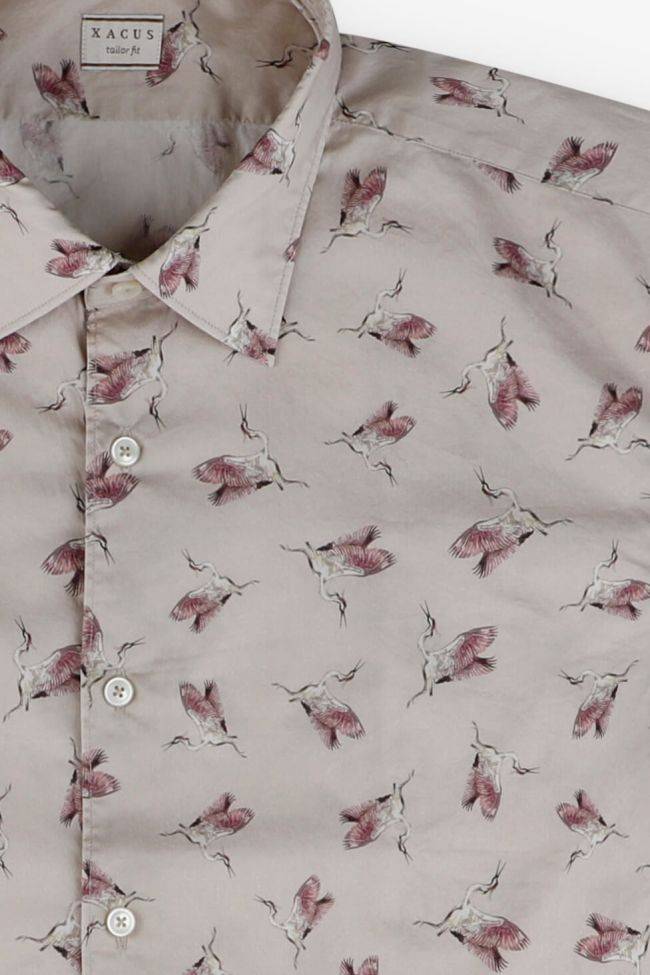 Xacus Hemd Herren Xacus Regular Muster 100% Baumwolle Gewaschen Kragen Italienisch Lange Ärmel