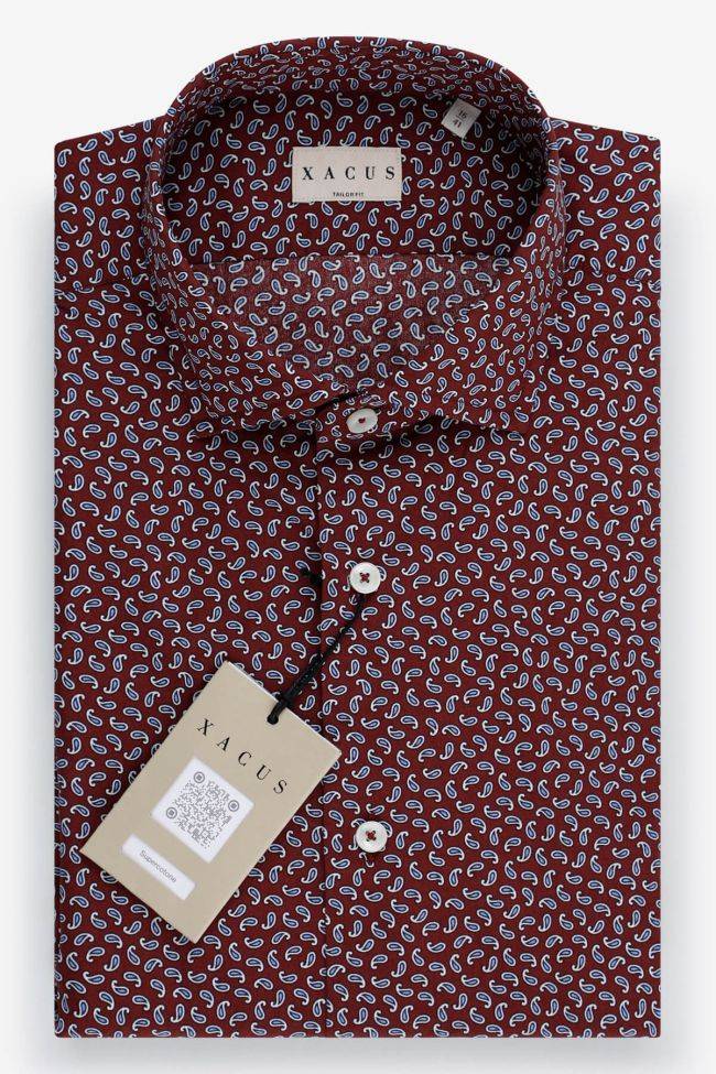 xacus Hemd Herren Xacus Regular Muster 100% Baumwolle gewaschen kragen Französisch Lange Ärmel