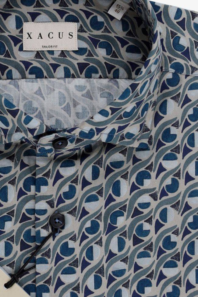 xacus Hemd Herren Xacus Regular Muster 100% Baumwolle gewaschen kragen Französisch Lange Ärmel