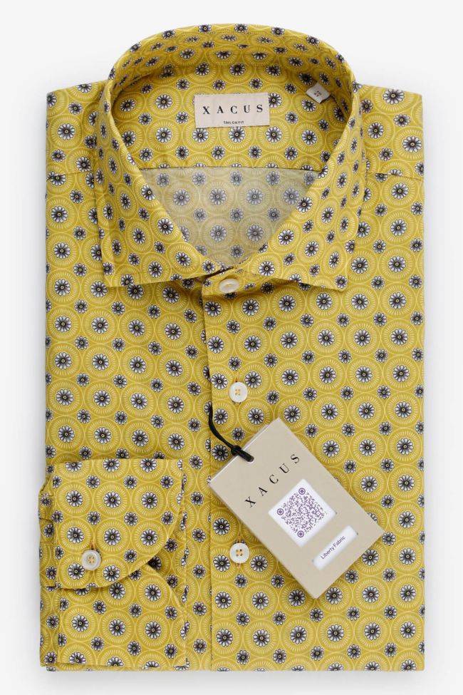 Xacus Hemd Herren Xacus Regular Muster 100% Baumwolle Gewaschen Kragen Französisch Lange Ärmel