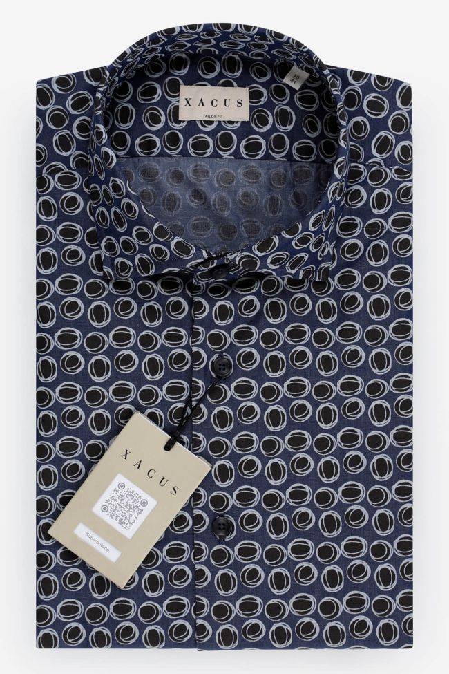 xacus Hemd Herren Xacus Regular Muster 100% Baumwolle gewaschen kragen Französisch Lange Ärmel