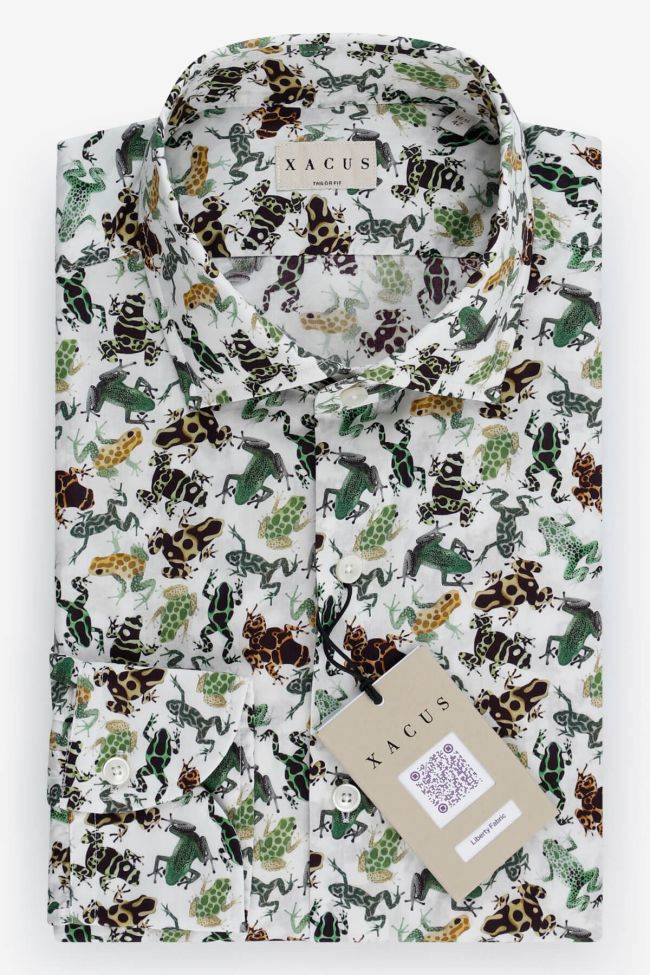 xacus Hemd Herren Xacus Regular Muster 100% Baumwolle gewaschen kragen Französisch Lange Ärmel