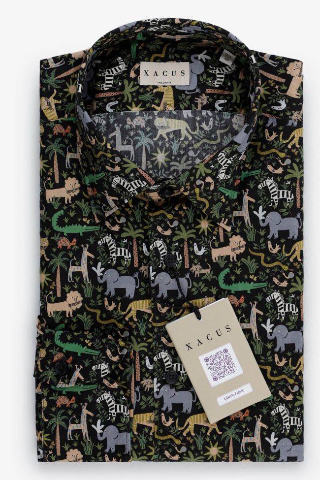 xacus Hemd Herren Xacus Regular Muster 100% Baumwolle gewaschen kragen Italienisch Lange Ärmel