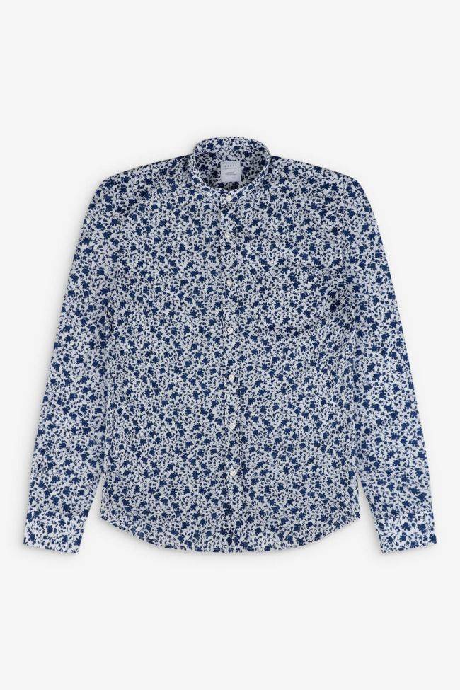 Xacus Hemd Herren Xacus Regular Muster 100% Baumwolle Gewaschen Kragen Mandarinkragen Lange Ärmel