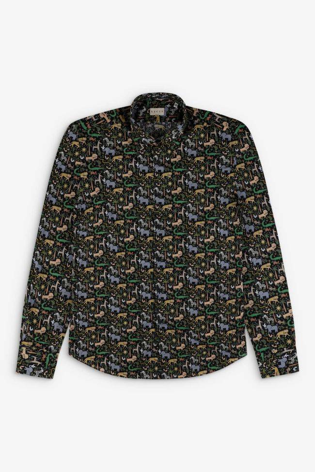 Xacus Hemd Herren Xacus Regular Muster 100% Baumwolle Gewaschen Kragen Italienisch Lange Ärmel