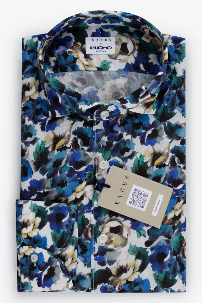xacus Hemd Herren Xacus Regular Muster 100% Baumwolle gewaschen kragen Französisch Lange Ärmel