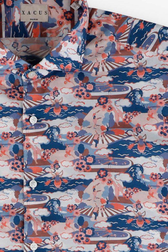 Xacus Hemd Herren Xacus Regular Muster 100% Baumwolle Gewaschen Kragen Französisch Lange Ärmel