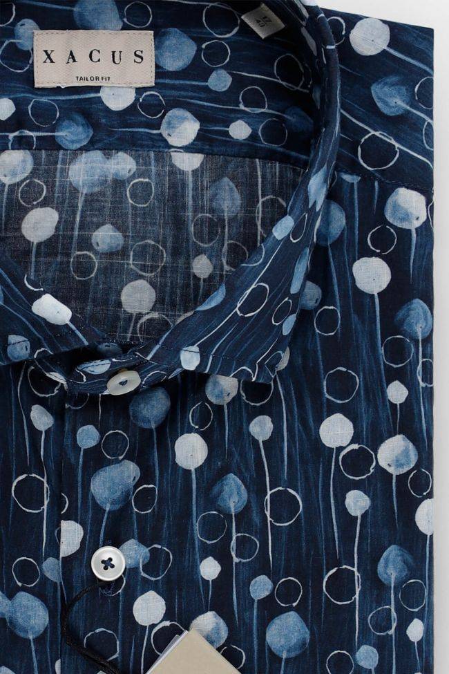 Xacus Hemd Herren Xacus Regular Muster 100% Baumwolle Gewaschen Kragen Französisch Lange Ärmel
