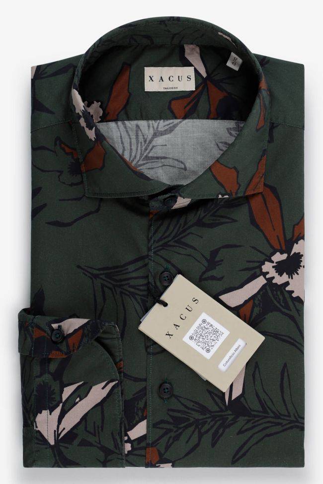 xacus Hemd Herren Xacus Regular Muster 100% Baumwolle gewaschen kragen Französisch Lange Ärmel