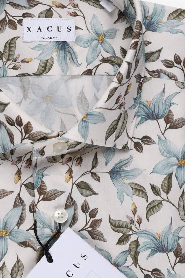 Xacus Hemd Herren Xacus Regular Muster 100% Baumwolle Kragen Französisch Lange Ärmel