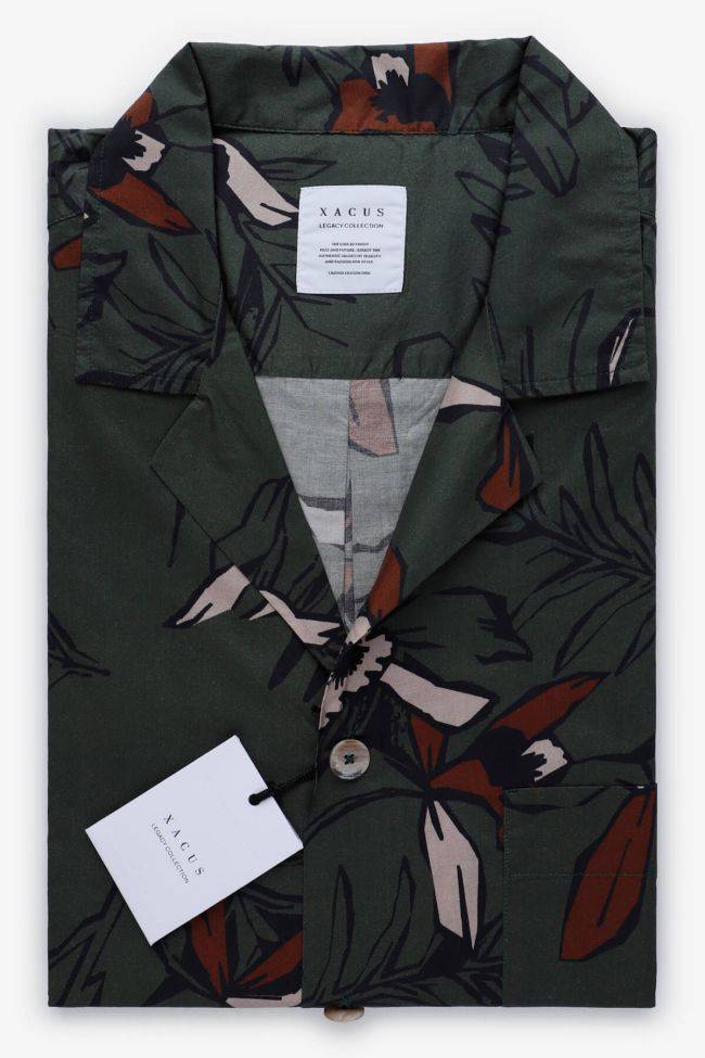 xacus Hemd Herren Xacus Regular Muster 100% Baumwolle kragen Hawaiikragen Kurze Ärmel