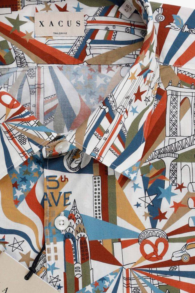 xacus Hemd Herren Xacus Regular Muster 100% Baumwolle kragen Französisch Lange Ärmel