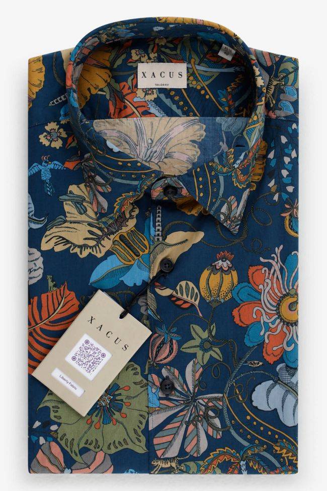 xacus Hemd Herren Xacus Regular Muster 100% Baumwolle kragen Italienisch Lange Ärmel
