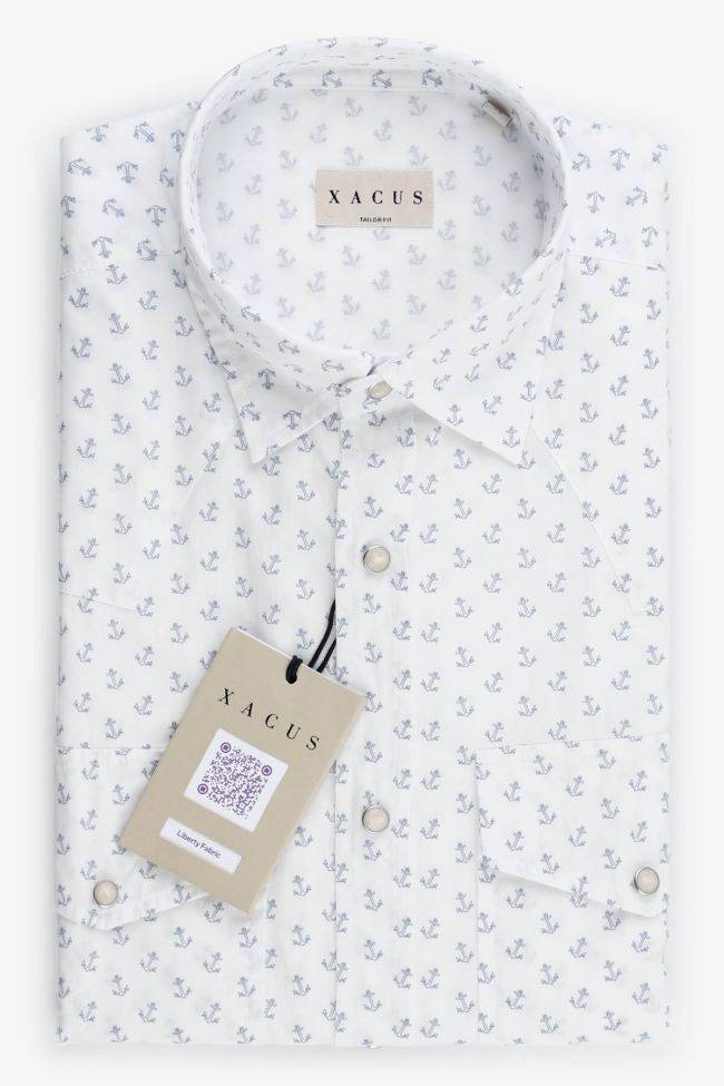 xacus Hemd Herren Xacus Regular Muster 100% Baumwolle kragen Italienisch Lange Ärmel