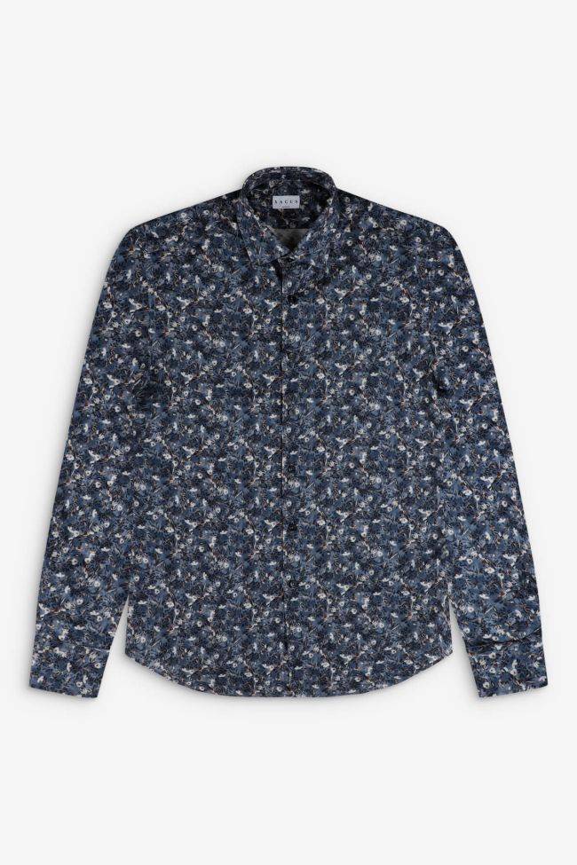 Xacus Hemd Herren Xacus Regular Muster 100% Baumwolle Kragen Französisch Lange Ärmel