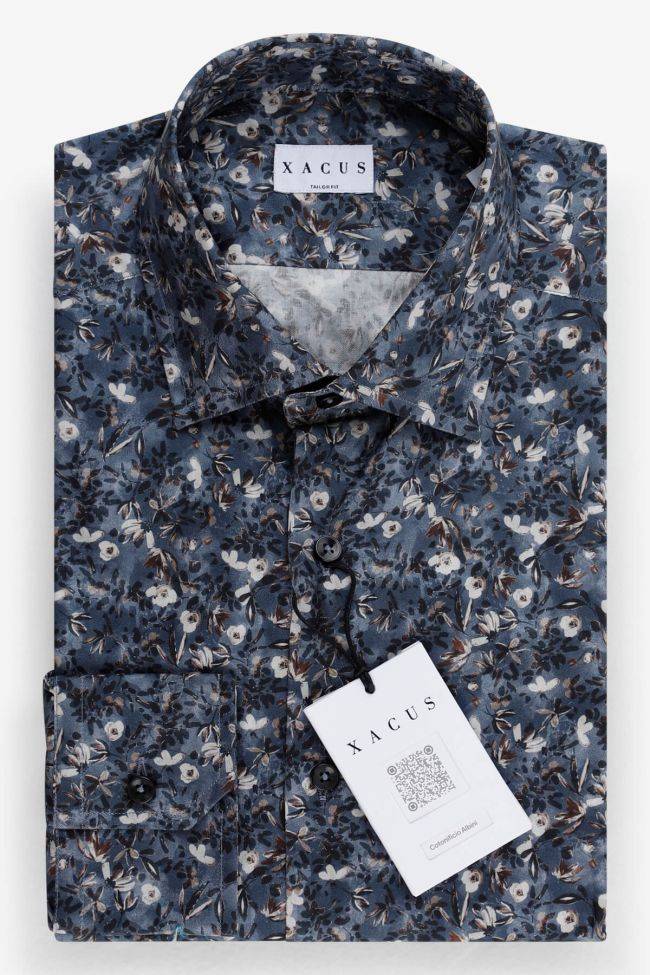 xacus Hemd Herren Xacus Regular Muster 100% Baumwolle kragen Französisch Lange Ärmel