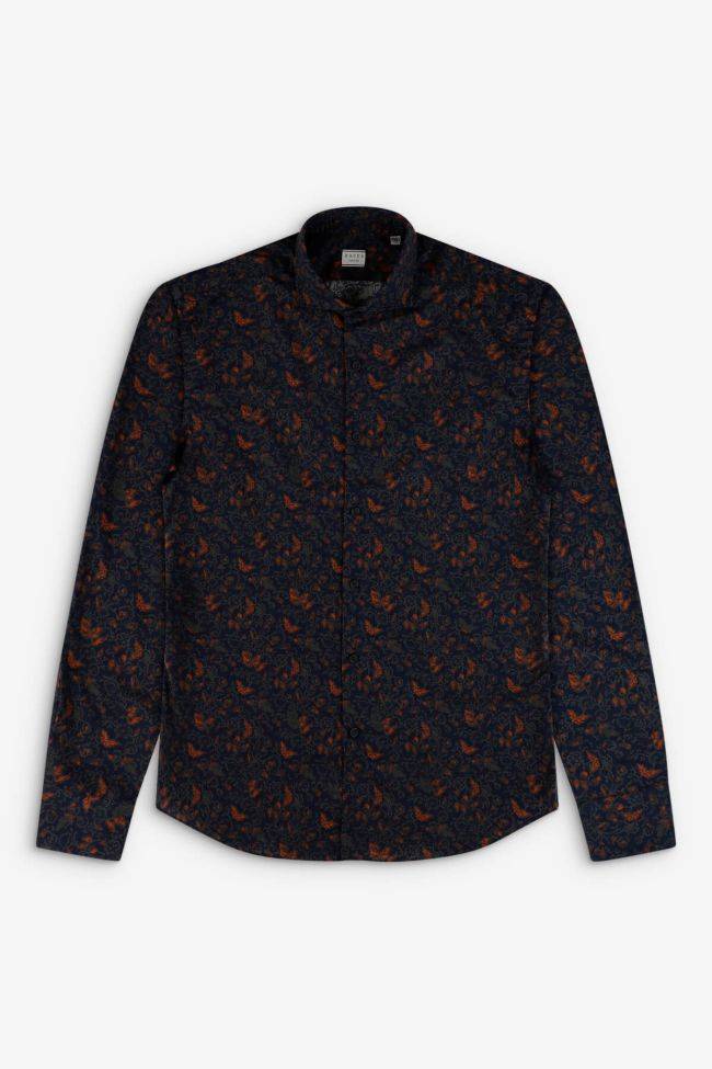 Xacus Hemd Herren Xacus Regular Muster 100% Baumwolle Kragen Französisch Lange Ärmel