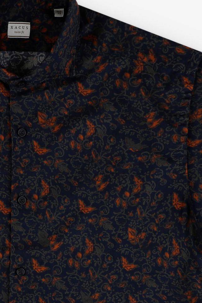 Xacus Hemd Herren Xacus Regular Muster 100% Baumwolle Kragen Französisch Lange Ärmel