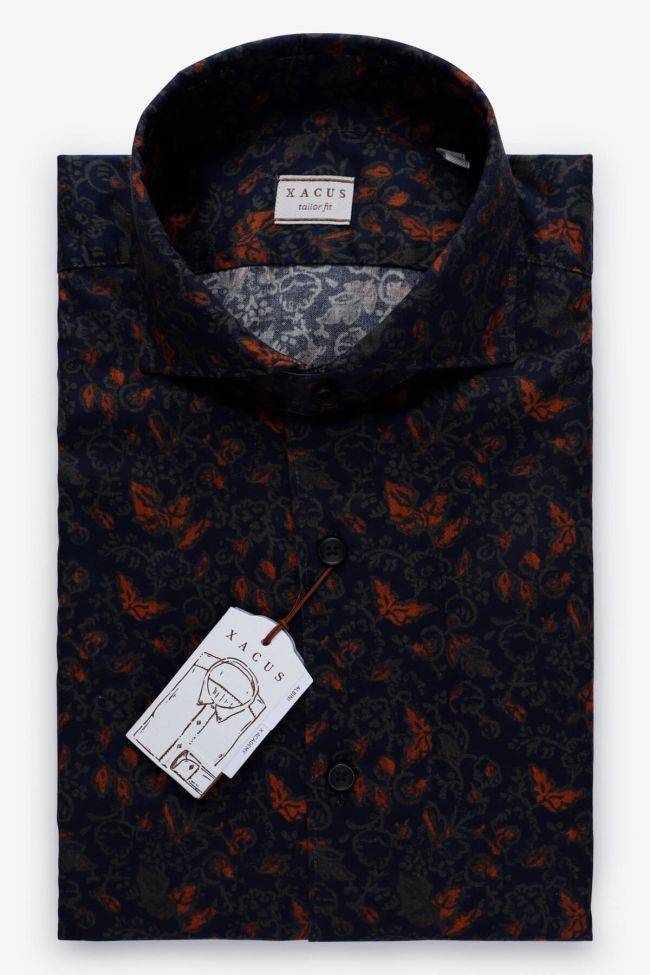 xacus Hemd Herren Xacus Regular Muster 100% Baumwolle kragen Französisch Lange Ärmel