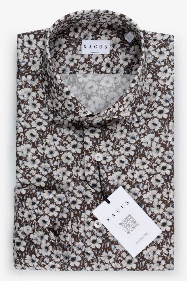 xacus Hemd Herren Xacus Regular Muster 100% Baumwolle kragen Französisch Lange Ärmel