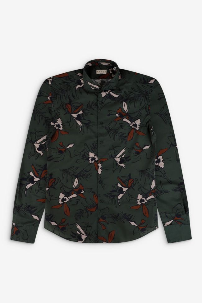 Xacus Hemd Herren Xacus Regular Muster 100% Baumwolle Kragen Französisch Lange Ärmel