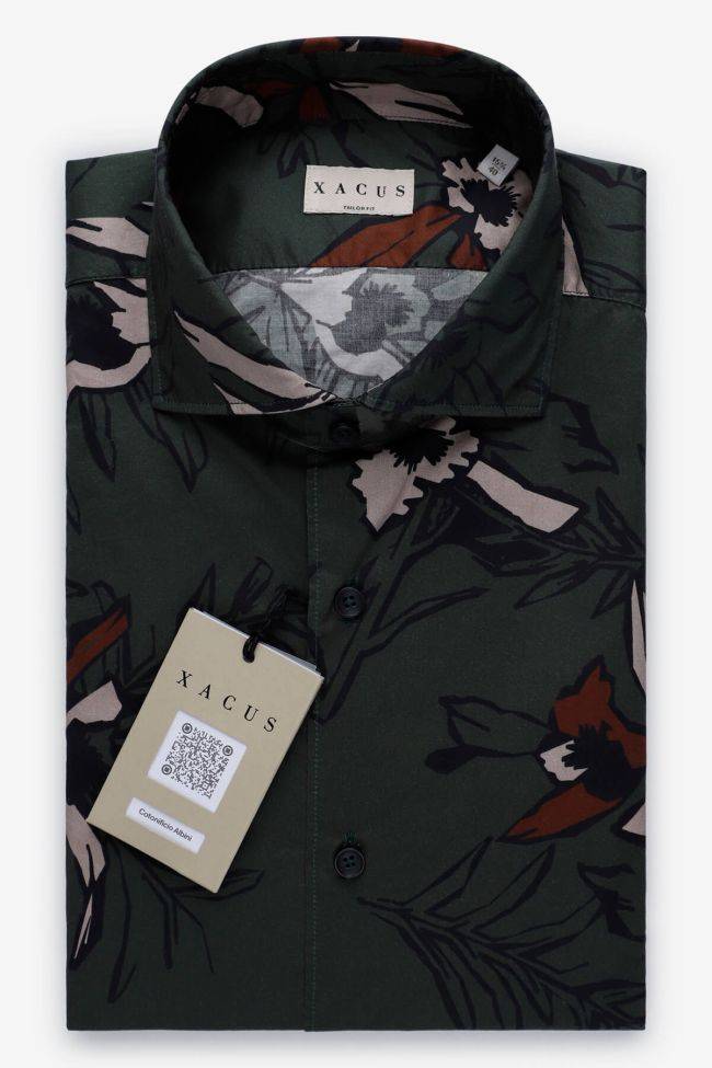 xacus Hemd Herren Xacus Regular Muster 100% Baumwolle kragen Französisch Lange Ärmel
