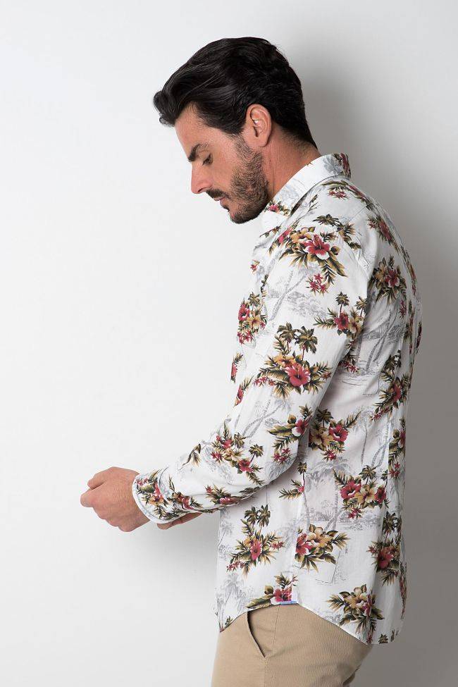 Xacus Hemd Herren Xacus Regular Muster 100% Baumwolle Kragen Französisch Lange Ärmel