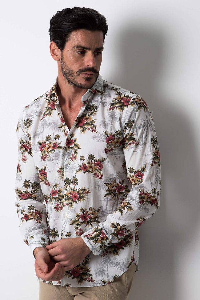 Xacus Hemd Herren Xacus Regular Muster 100% Baumwolle Kragen Französisch Lange Ärmel