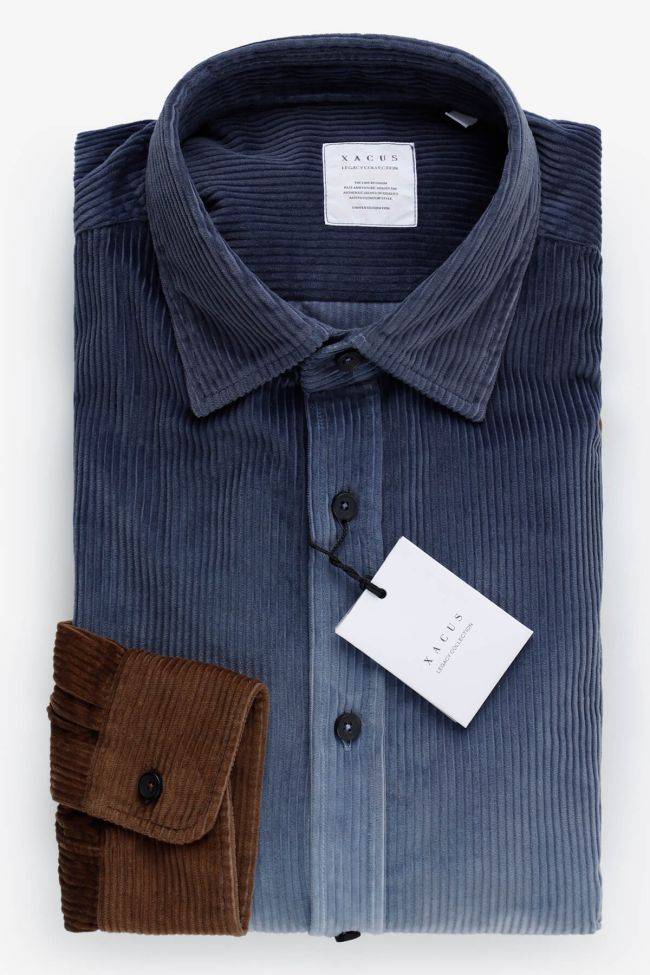 Xacus Hemd Herren Xacus Regular Muster 100% Baumwolle Kragen Französisch Lange Ärmel