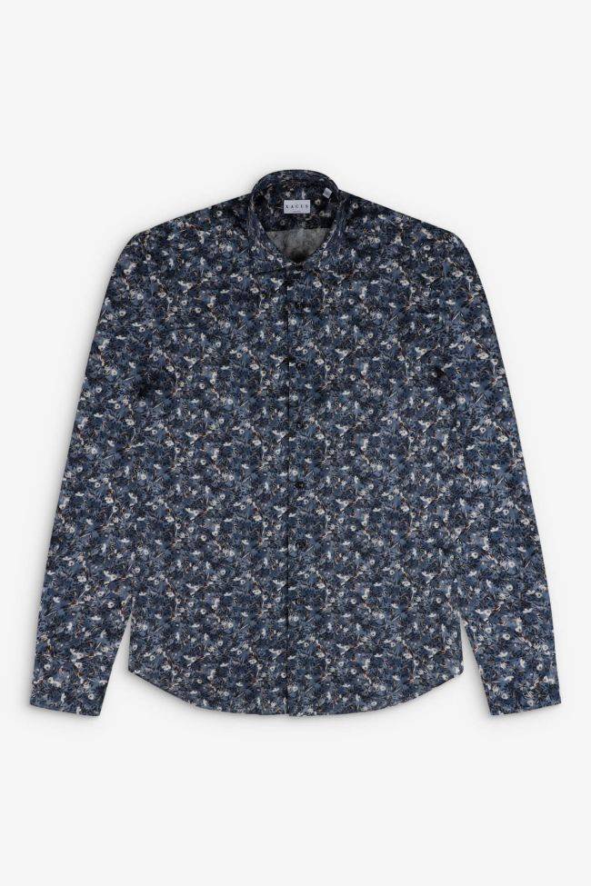 Xacus Hemd Herren Xacus Regular Muster 100% Baumwolle Kragen Französisch Lange Ärmel