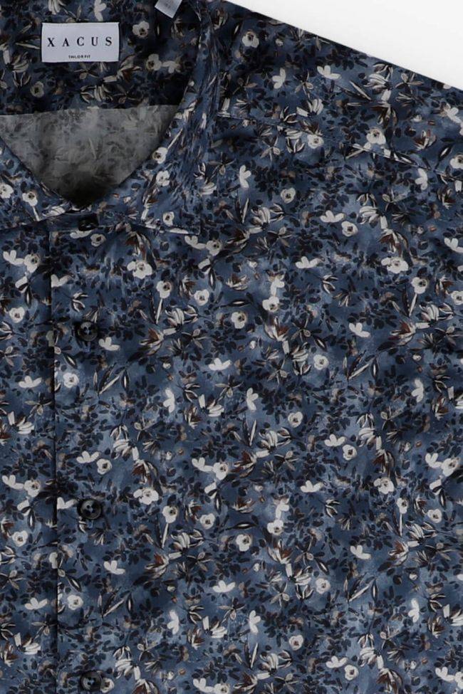 Xacus Hemd Herren Xacus Regular Muster 100% Baumwolle Kragen Französisch Lange Ärmel