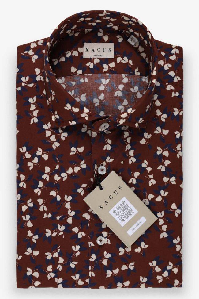 xacus Hemd Herren Xacus Regular Muster 100% Baumwolle kragen Französisch Lange Ärmel