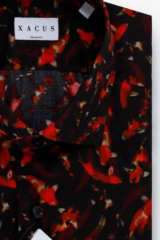 Xacus Hemd Herren Xacus Regular Muster 100% Baumwolle Kragen Französisch Lange Ärmel