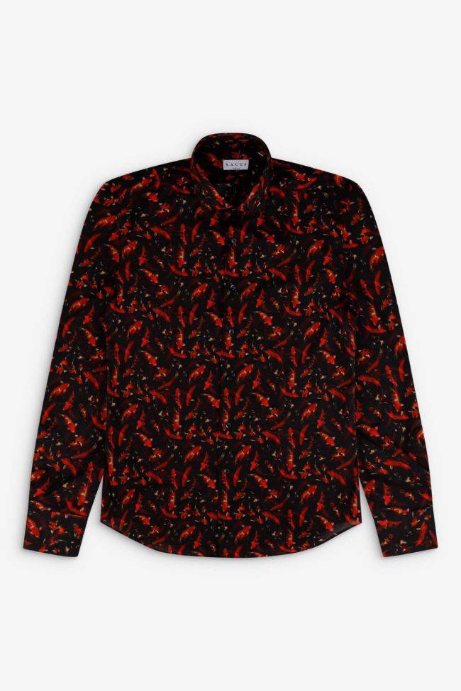 Xacus Hemd Herren Xacus Regular Muster 100% Baumwolle Kragen Französisch Lange Ärmel